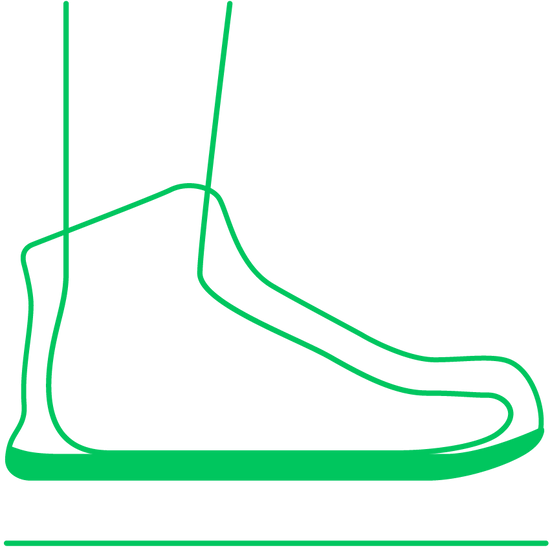 A graphic showing Bahé boots have a thin sole for improved ground feel.