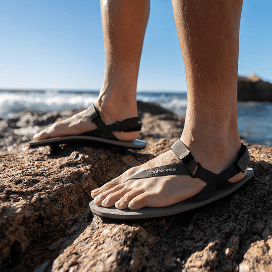 Bahé Respire grounding sandal on mans foot