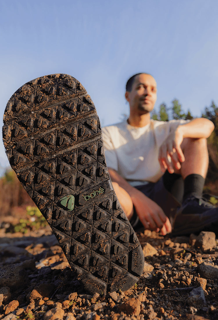Sole of a trail shoe