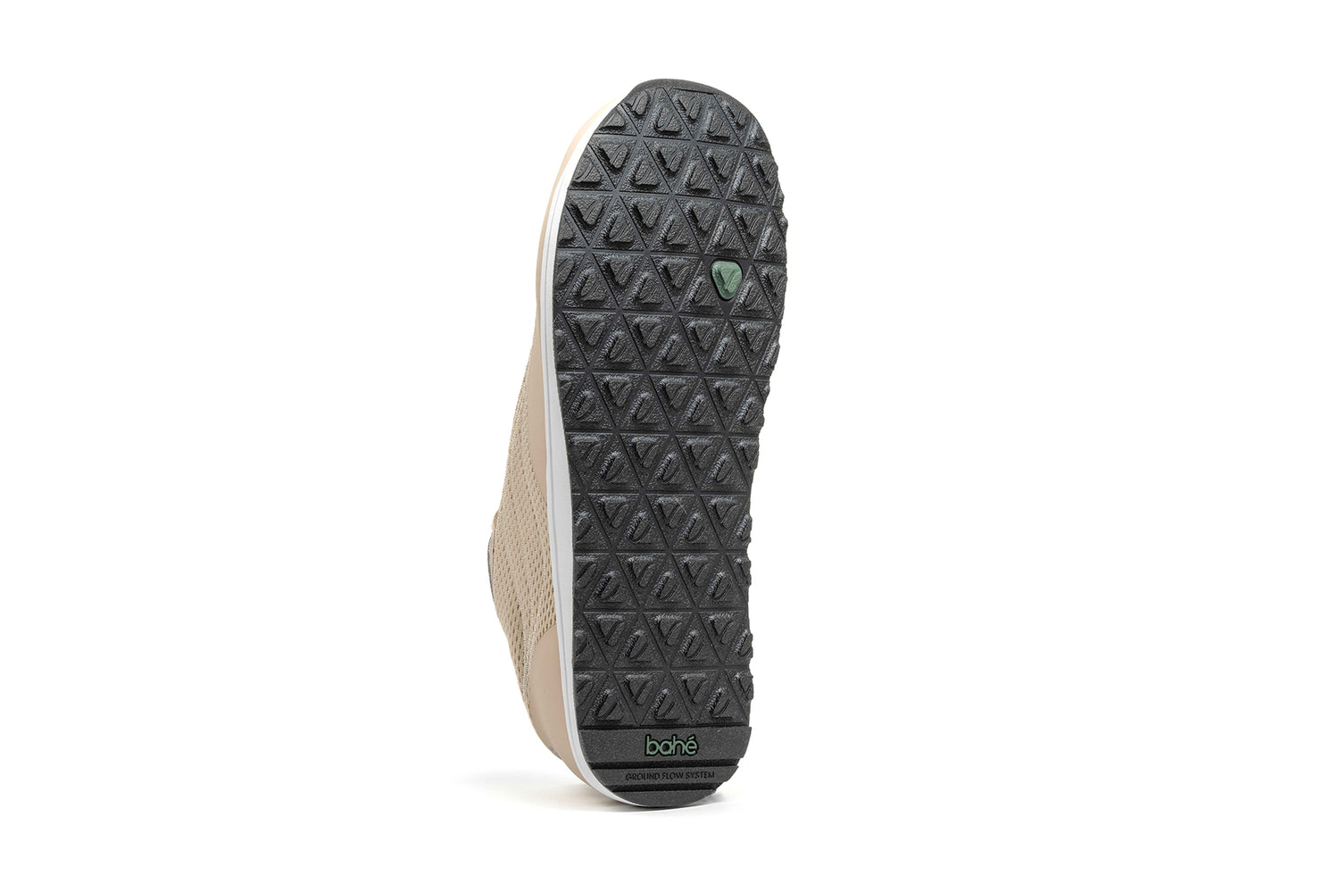 Outsole of Bahé Revive barefoot style grounding shoes in Sandstone (beige)