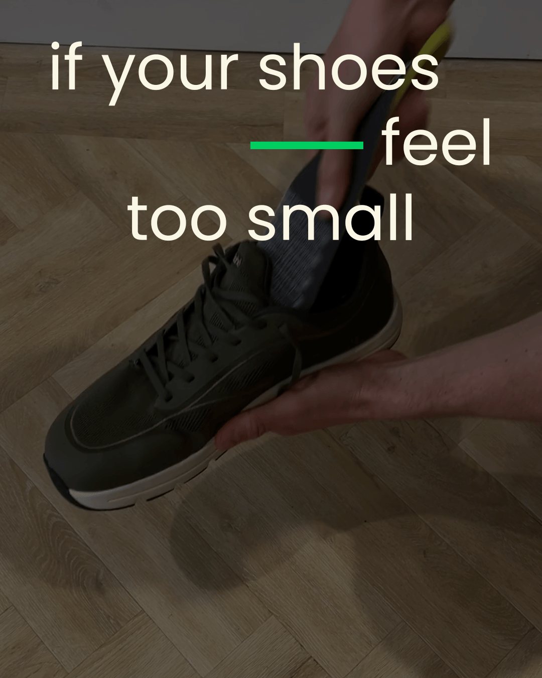 Somebody removing an insole from a Bahé barefoot grounding shoe