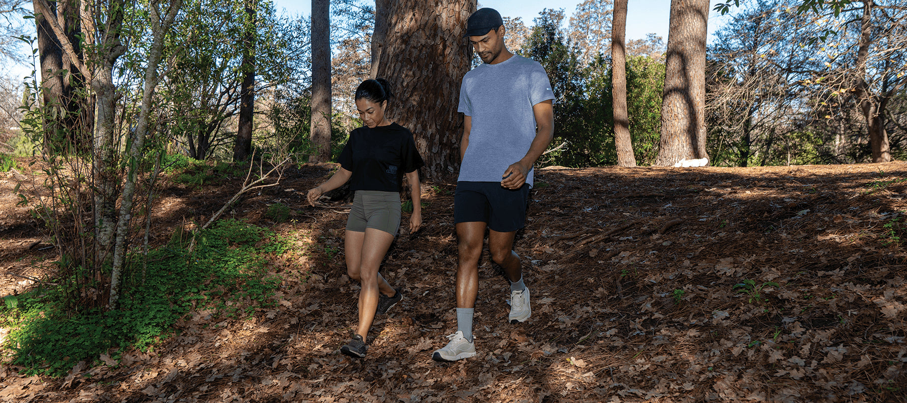 People walking in barefoot shoes. 