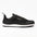 Black sneaker with white sole on a white background