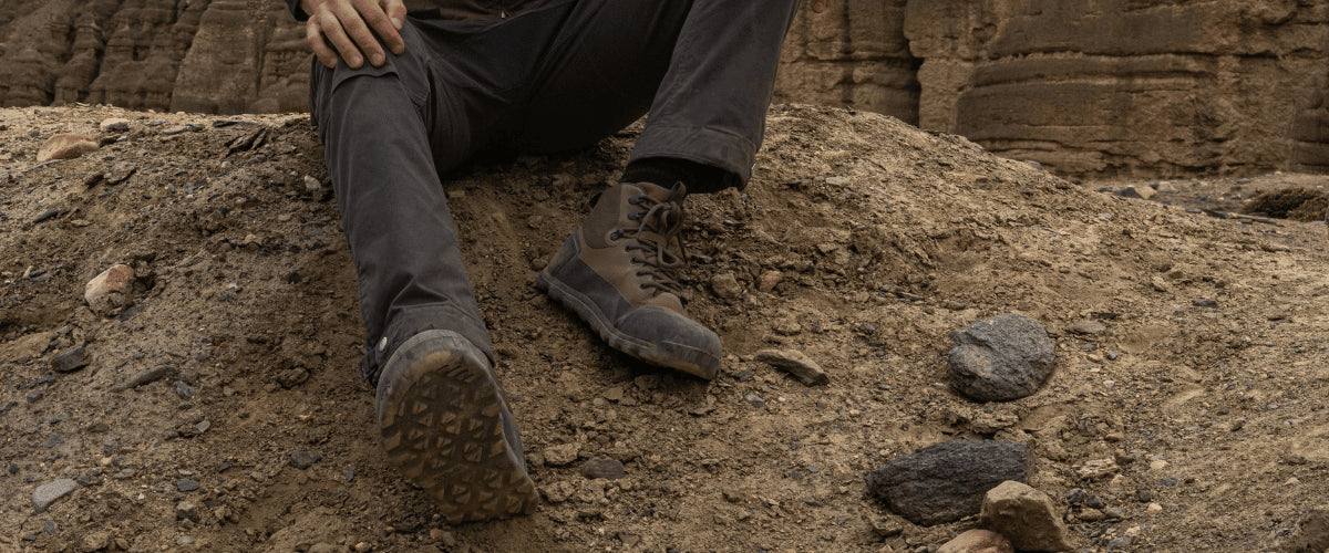 Bahé Rediscover Adapt barefoot hiking boots with minimalist design.